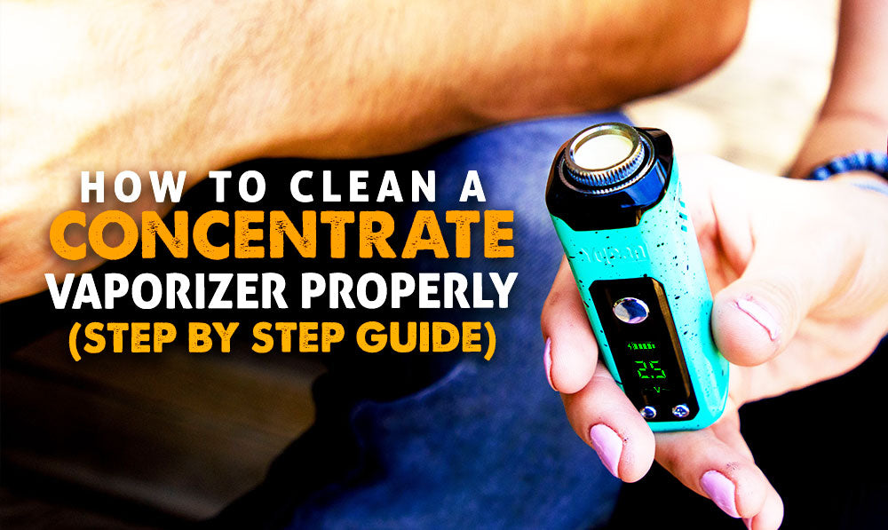 woman and man sitting together with the Wulf Nestor concentrate vaporizer outside with promo text