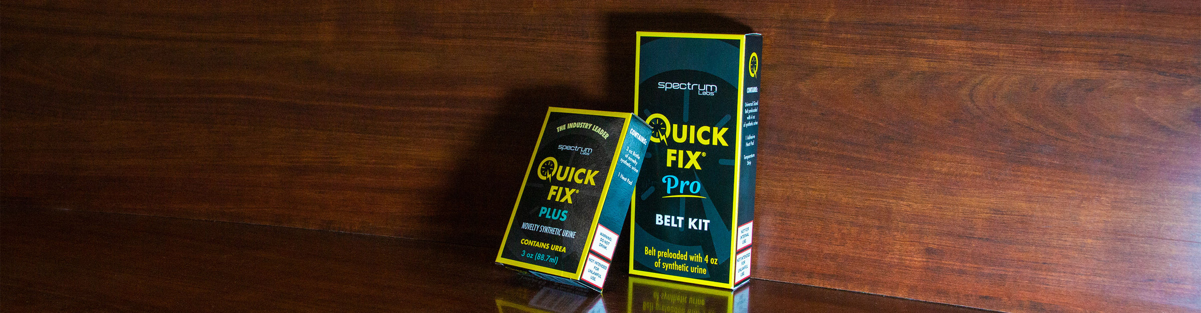 Cleansers & Detoxifiers leaning against wooden office table inside office building