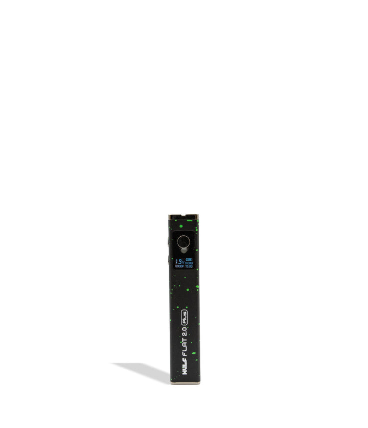 Wulf Mods Flat 2.0 Plus black green spatter on white background
