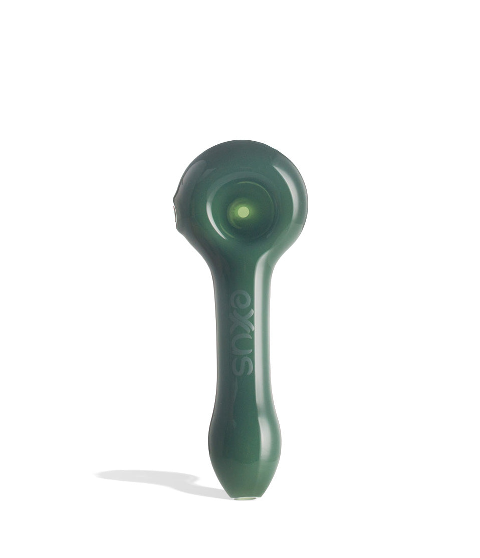 Milky Green Exxus Vape Cave Hand Pipe Front View on White Background