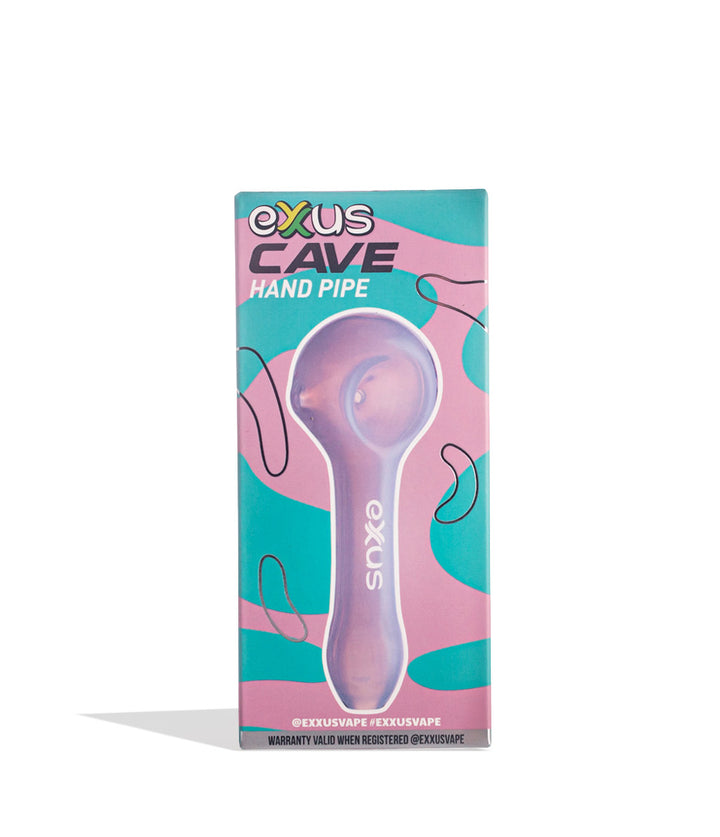 Pink Exxus Vape Cave Hand Pipe Packaging Front View on White Background
