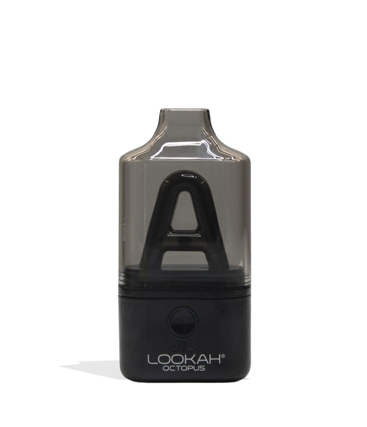 Black Lookah Octopus Dab Rig Vaporizer Front View on White Background