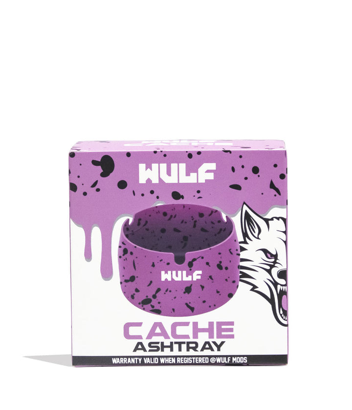 Pink Black Spatter Wulf Mods Cache Ashtray Packaging Front View on White Background